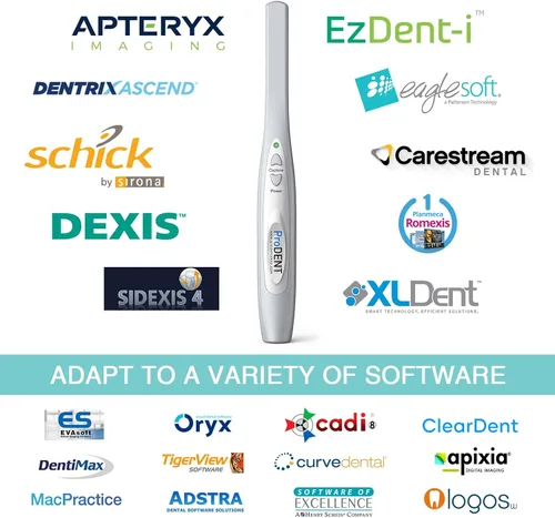 Vista 2 de ProDENT Cámara intraoral PD740 Teledentistry Partner Capture Button funciona con Dexis, Eaglesoft, Carestream y más (azul)