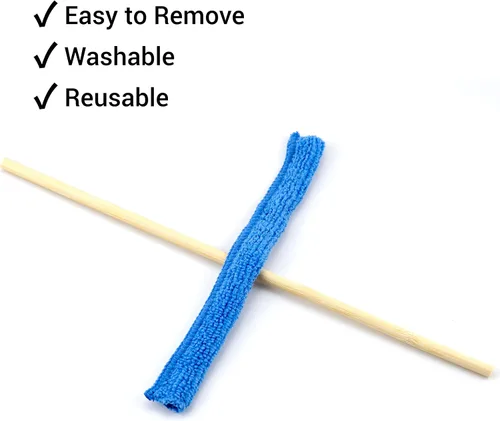 Vista 3 de 12 piezas de microfibra con detalles de plumero, cepillo de limpieza de hendiduras, plumero de microfibra, mini plumeros para limpiar el hogar