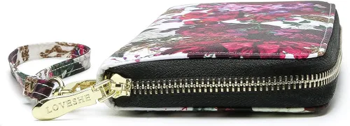 Vista 163 de Cartera de mano para mujer, estilo bohemio, con RFID, elegante, espaciosa con correa para viajes, capacidad para tarjetas, teléfono, dinero