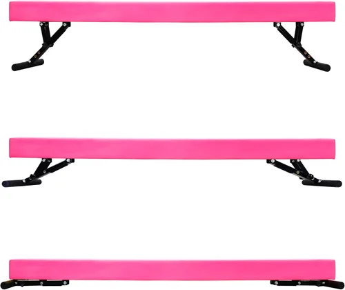 Vista 13 de FC Funcheer - Viga de equilibrio ajustable para niños - Viga de gimnasia de 8 pies - Viga de piso alto y bajo para todos los niveles de gimnasia