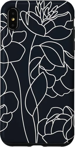 Vista 11 de iPhone 16 linda peonía rosa flor estética dibujo abstracto línea arte caso