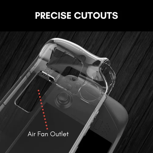 Vista 4 de Crystal Clear Cover Hard Case for Steam Deck Gaming Console PC Protective Kits SteamDeck Updated Version