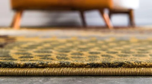 Vista 4 de Unique Loom Barista Collection - Alfombra moderna a cuadros, contemporánea, multicapas, Algodón, Beige/Negro