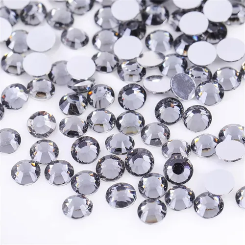 Vista 43 de 3000 unidades de diamantes de imitación termoadhesivos SS6 de 2mm con parte posterior plana, gemas de cristal de vidrio transparente redondas