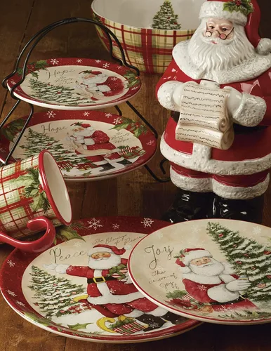 Vista 3 de Certified International 89127 Holiday Wishes - Juego de vajilla de 16 piezas, tamaño único, multicolor