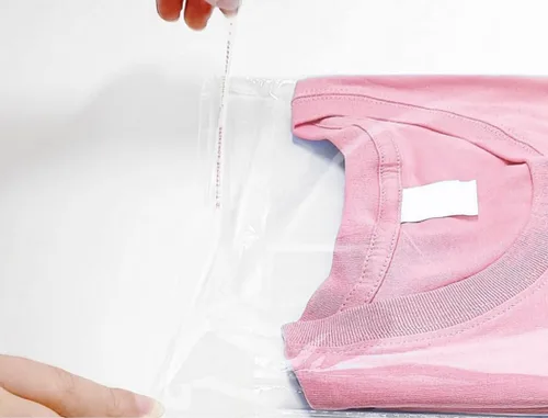 Vista 6 de 100 bolsas de plástico transparente (9 x 12 pulgadas) para embalaje, ropa y camisetas, bolsas de celofán autoadhesivas de embalaje fuerte