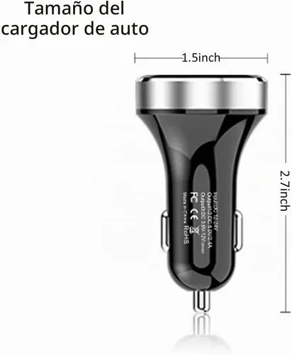 Vista 6 de Cargador USB, 12v/24v, monitor de voltaje LED para iPhone 6s/Plus, iPad Pro, iPad mini; serie Samsung Galaxy Note, modelos S Series&edge LG G4/G5