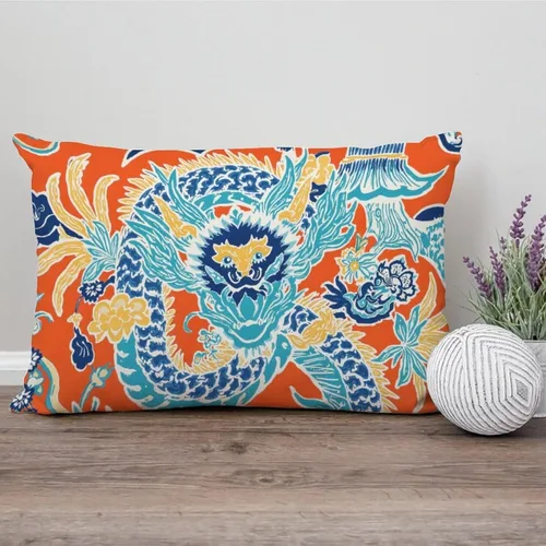 Vista 127 de ArogGeld Funda de cojín con flores verdes y blancas con flores grises y negras y hojas verdes en estilo chinoiserie, funda de almohada cuadrada