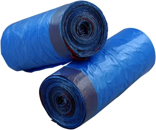 Vista 7 de Bolsa de basura pequeña de 5 galones, bolsa de basura con cordón azul, 110