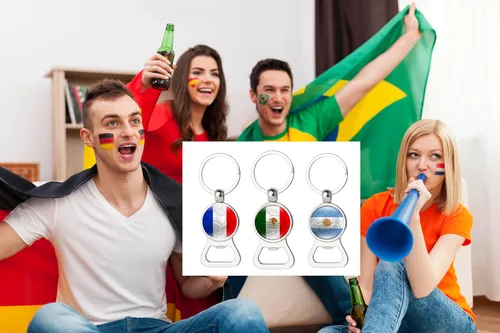 Vista 7 de Llavero con bandera mexicana, abrebotellas de cerveza con bandera mexicana, llavero para papá, papá, hombres, marido, regalos de cumpleaños (México)