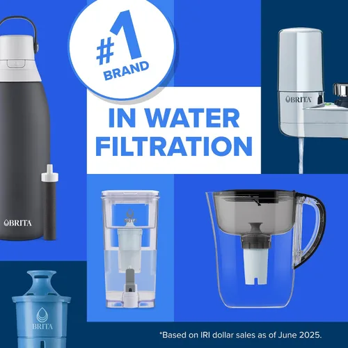 Vista 10 de Brita Standard Water Filter for Pitchers and Dispensers, Reduces Copper, Cadmium and Mercury Impurities, Lasts Two Months or 40 Gallons, Includes 6