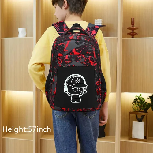 Vista 4 de Mochila escolar para niños con fiambrera para niñas, bolsa de libros, mochila escolar preescolar, jardín de infantes, mochila para niños pequeños