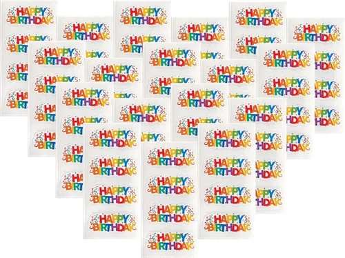 Vista 10 de Paper House Productions Calcomanías coloridas para velas de pastel de Velas de cumpleaños