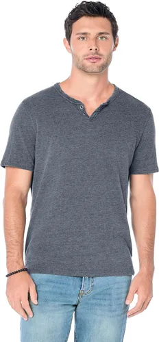 Vista 19 de Lucky Brand Venice Burnout - Camiseta de cuello con muesca y dos botones para hombre