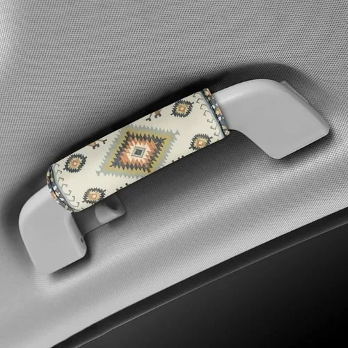 Vista 6 de Belidome Asas de equipaje aztecas, identificadores para maleta, Southwest Triabl, Navajo, funda de carrito con estampado geométrico, funda