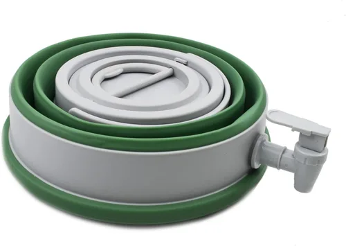 Vista 2 de SAMMART 6L (1.6 galones) transportador de agua portátil, contenedor de agua plegable, cubo de emergencia, almacenamiento de agua al aire libre