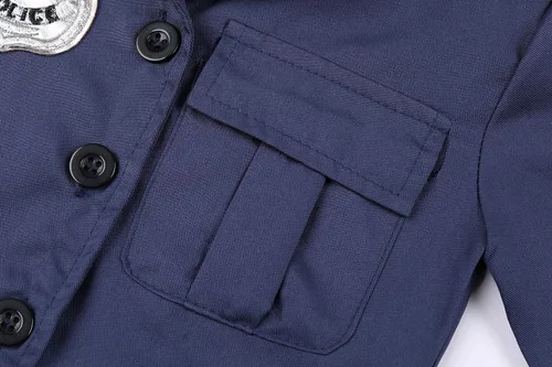 Vista 5 de Getyothtop Disfraz de oficial de policía para niñas disfraz de cosplay de Halloween