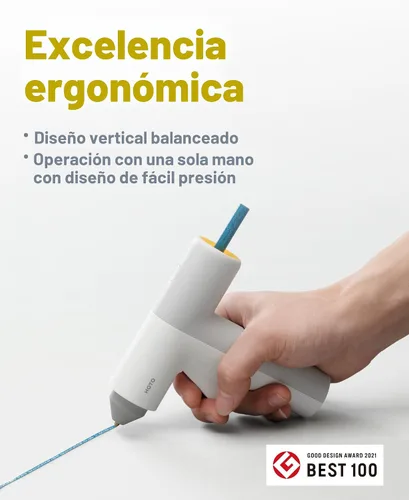 Vista 8 de HOTO Pistola de pegamento caliente inalámbrica, calentamiento rápido de 30 segundos, mini pistola de pegamento caliente a baja temperatura