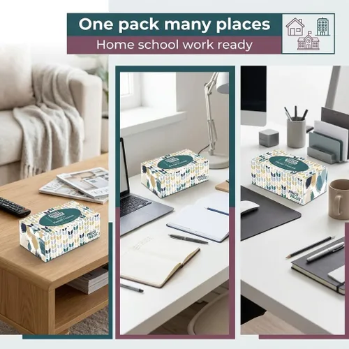 Vista 4 de Price Value Cajas de pañuelos faciales, 230 hojas por caja, 8 cajas. Premium suave, suave y duradero en una caja elegante, 1,840 hojas