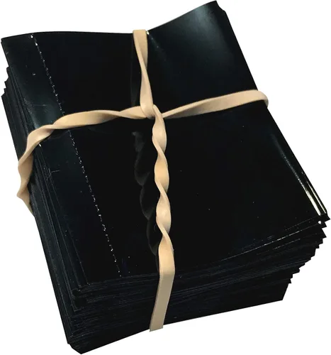 Vista 9 de 45 x 23 mm Banda Termocontraíble Perforada NEGRA para Botellas de Líquidos de Muchos Tipos Se Ajusta a Diámetros de 3/4" a 1" - Paquete de 250 A)