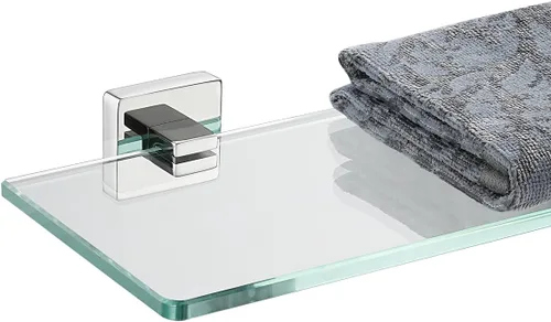 Vista 19 de JQK Estante de baño de vidrio dorado, vidrio templado para almacenamiento en la ducha de 8 por 5 pulgadas, acero inoxidable 304 dorado cepillado