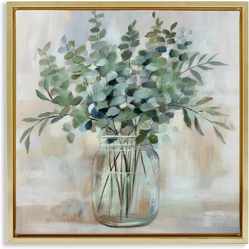 Vista 12 de [Usado] 'Arreglo calmante de hierbas de eucalipto' Arte Giclée enmarcado Stupell Industries Blanco, 12 x 12 pulgadas, fácil de colgar