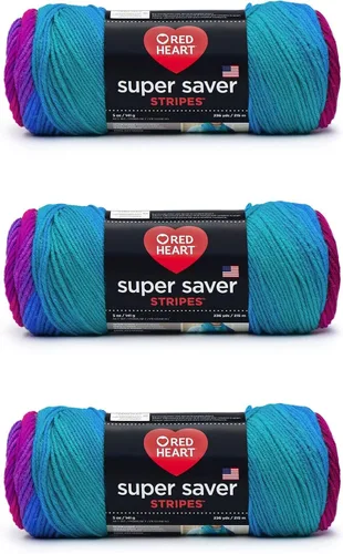 Vista 172 de Red Heart Hilo Super Saver, paquete de 3, estampado artístico, 3 unidades Estampado De Artista