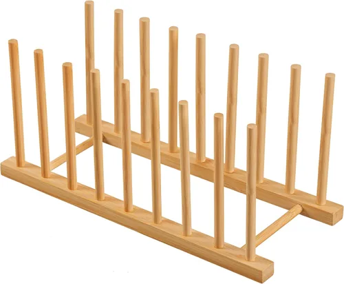 Vista 9 de HBlife Heighten - Organizador de madera de bambú para secar platos