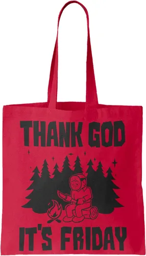 Vista 4 de Camp Crystal Lake Scenery - Bolsa reutilizable para comestibles con máscara Jason (negro)