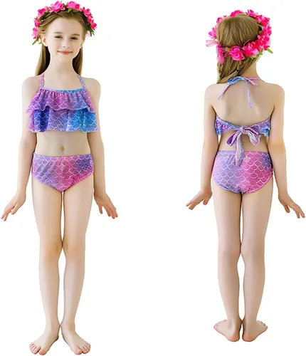 Vista 5 de Kokowaii - Sofisticado traje de baño con cola de sirena para niñas