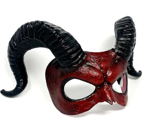 Vista 6 de STORM BUY Ram Goat Series Face Masquerade Animal Devil Mask Costume Halloween Horror Demon