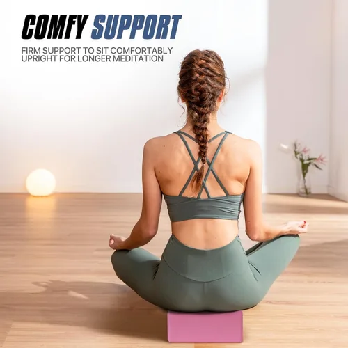 Vista 9 de MADOG Bloque de yoga, 9 x 6 x 4 pulgadas, alta densidad, espuma EVA, equipo de yoga para estirar, flexibilidad, equilibrio, fitness, pilates