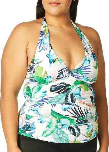Vista 20 de La Blanca Traje de baño tankini con cuello en V para mujer Planta/Hojas de boceto
