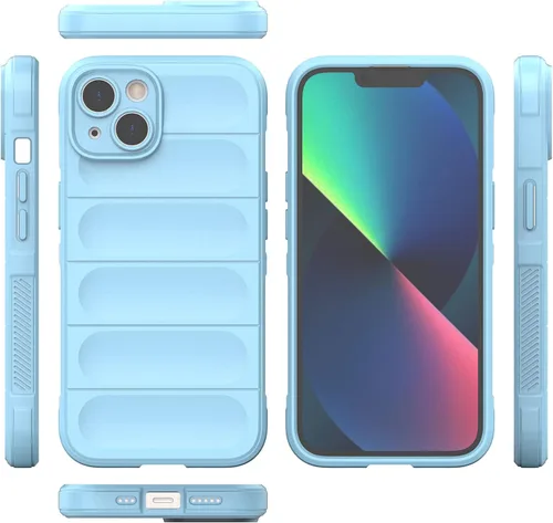 Vista 2 de Funda protectora para iPhone 13, a prueba de golpes, silicona suave al tacto para iPhone 13, antiarañazos, azul
