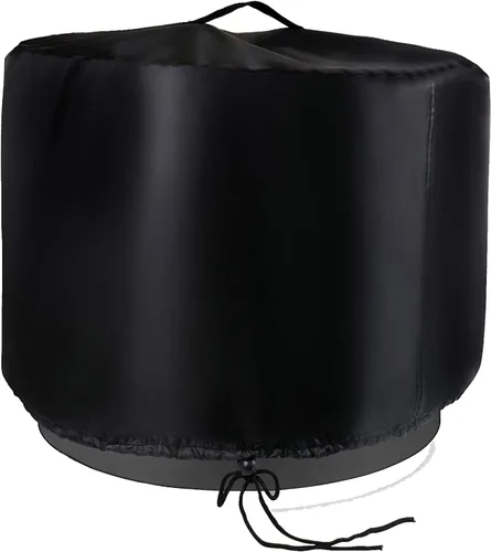 Vista 9 de Cubierta rectangular para hoguera, fundas rectangulares de 32 pulgadas, cubierta de mesa impermeable para fogata de gas, 32 x 20 x 16 pulgadas