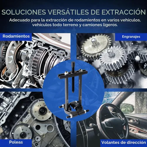 Vista 5 de KOOPOOL Extractor de rodamientos de 12 piezas, juego de extractor de cubo de rueda, herramienta de extracción de rodamientos de rueda, extractor