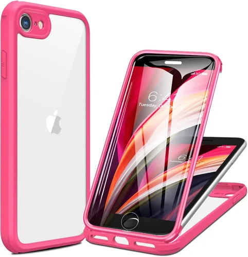 Vista 232 de Miracase - Funda para iPhone SE de 3ª/2ª generación 2022 2020 de cuerpo completo con protector de pantalla de vidrio integrado, resistente