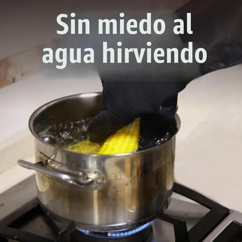 Vista 8 de RAPICCA Guantes de Barbacoa Resistentes al Calor: Resistentes al Aceite e Impermeables para Ahumar, Asar a la Parrilla, Cocinar, Barbacoa, Freír