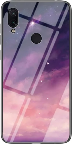 Vista 9 de IVY Funda de cristal templado cielo estrellado para Xiaomi Redmi Note 7 Pro/Redmi Note 7 Case - A