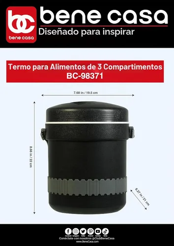 Vista 3 de Bene Casa Termo de Alimentos 2.5 L
