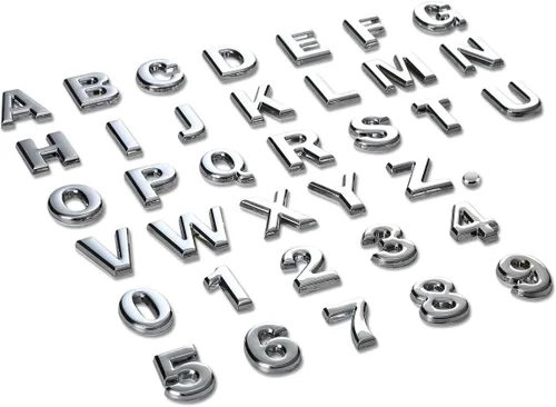 Vista 2 de DNA Motoring EM-L-Letter-W-SL Calcomanía Emblema Insignia Adhesivo de Metal con Letra Plateada para Auto Carro Camión Motocicleta Logo - W