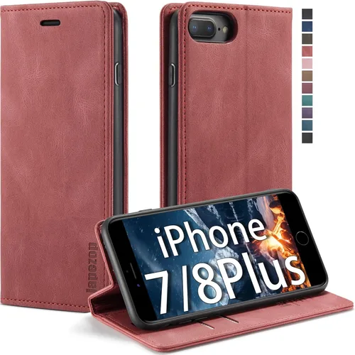 Vista 25 de japezop Funda tipo cartera compatible con iPhone Xs/iPhone X con tarjetero y bloqueo RFID, funda de cuero suave con soporte magnético y funda Negro