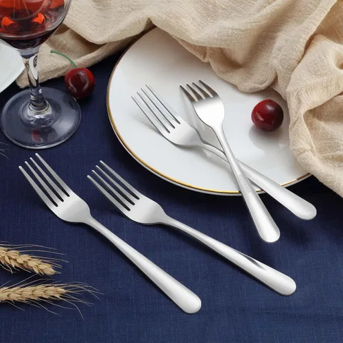 Vista 5 de 24-Piece Dinner Forks Set - 7.1 Inches Stainless Steel Forks Silverware, Durable Table Forks Set, Use for Home, Kitchen and Restaurant - Mirror