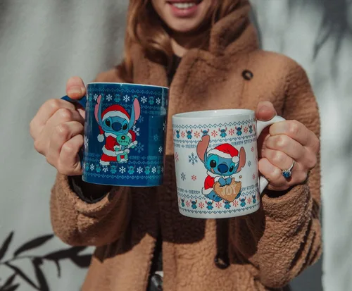 Vista 6 de Disney Lilo & Stitch - Juego de 2 tazas de cerámica, tazas de café para expreso, té, cada uno tiene capacidad para 14 onzas