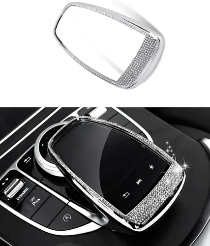 Vista 7 de CONGCONG para Mercedes Benz Cubierta de Control de Medios Interior Bling Accesorios de Cristal Compatible con Accesorios Mercedes-Benz