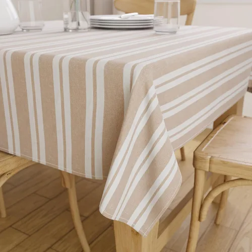 Vista 67 de Encasa XO Mantel cuadrado de algodón 35"x35" Franca Beige Checks Cheques Franca Beige