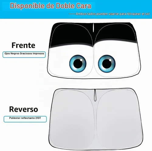 Vista 2 de Gven Parasol para Parabrisas para Tesla Modelo Y/3 Accesorios 2025 Protector de Ventana Delantera de Coche 100% Opaco Protección UV de Doble Cara