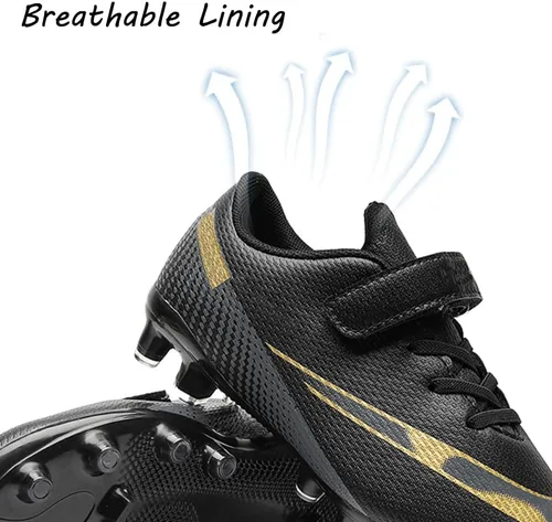 Vista 5 de Zapatos de fútbol para niños y niñas, zapatos deportivos antideslizantes para exteriores e interiores