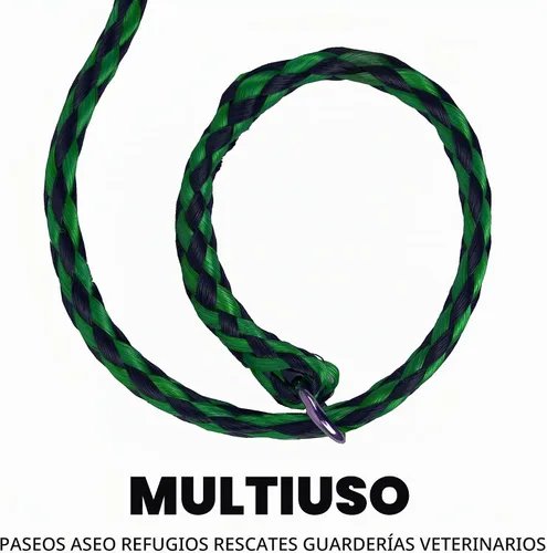 Vista 5 de Downtown Pet Supply Correa trenzada de polietileno para perro, paquete de 6, 5 pies de largo, correa universal para perro con anillo tórico