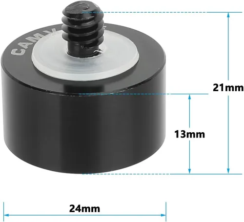 Vista 2 de CAMVATE Adaptador de soporte de micrófono 1/4" macho a 5/8" hembra para soporte de micrófono - 1313